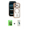 MARSİLYAN™- iPhone 17 Pro Kılıf Zirve Doku Prime - Şeffaf Pasifik Cam Ekran Koruyucu + Raze Metal Kamera Lens - GI