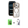 MARSİLYAN™- iPhone 17 Pro Kılıf Zirve Doku Prime - Siyah Bilvis 3X AR Hayalet Cam Ekran Koruyucu + Raze Metal Kamera Lens - GI