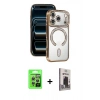 MARSİLYAN™- iPhone 17 Pro Kılıf Zirve Doku Prime - Siyah Bilvis Hayalet Cam Ekran Koruyucu + Raze Metal Kamera Lens - GS