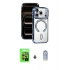 MARSİLYAN™- iPhone 17 Pro Kılıf Zirve Doku Prime - Siyah Joko Magic 5D Cam + Raze Metal Kamera Lens - TU