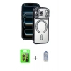 MARSİLYAN™- iPhone 17 Pro Kılıf Zirve Doku Prime - Siyah Joko Magic 5D Cam + Raze Metal Kamera Lens - TU