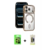 MARSİLYAN™- iPhone 17 Pro Kılıf Zirve Doku Prime - Siyah Joko Magic 5D Hayalet Cam + Raze Metal Kamera Lens - TU