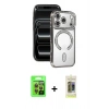 MARSİLYAN™- iPhone 17 Pro Kılıf Zirve Doku Prime - Siyah Joko Magic 5D Hayalet Cam + Raze Metal Kamera Lens - TU