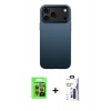 MARSİLYAN™- iPhone 17 Pro Kılıf Zirve Modern Prime - Siyah Bilvis 3X AR Hayalet Cam Ekran Koruyucu + Raze Metal Kamera Lens - TU