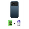 MARSİLYAN™- iPhone 17 Pro Kılıf Zirve Modern Prime - Siyah Bilvis 5in1 3D Magic Cam Ekran Koruyucu + Raze Metal Kamera Lens - TU