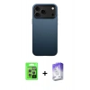 MARSİLYAN™- iPhone 17 Pro Kılıf Zirve Modern Prime - Siyah Bilvis 5in1 3D Magic Cam Ekran Koruyucu + Raze Metal Kamera Lens - GS