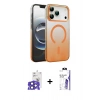 MARSİLYAN™- iPhone 17 Pro Max Kılıf Ahenk Doku Özel Seri - Siyah Bilvis 3X AR HD Cam Ekran Koruyucu + Bilvis Titan Kamera Lens - LT