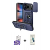 MARSİLYAN™- iPhone 17 Pro Max Kılıf Ahenk Klasik - Şeffaf Pasifik Cam Ekran Koruyucu + Bilvis Titan Kamera Lens - TU