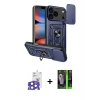 MARSİLYAN™- iPhone 17 Pro Max Kılıf Ahenk Klasik - Siyah 360 Mat Full Body Arka Koruyucu + Bilvis Titan Kamera Lens - NLGY