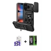 MARSİLYAN™- iPhone 17 Pro Max Kılıf Ahenk Klasik - Siyah 360 Mat Full Body Arka Koruyucu + Bilvis Titan Kamera Lens - NLGY