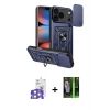 MARSİLYAN™- iPhone 17 Pro Max Kılıf Ahenk Klasik - Siyah 360 Mat Full Body Arka Koruyucu + Bilvis Titan Kamera Lens - GS