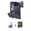 MARSİLYAN™- iPhone 17 Pro Max Kılıf Ahenk Klasik - Siyah 360 Mat Full Body Arka Koruyucu + Bilvis Titan Kamera Lens - LT