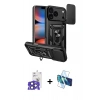 MARSİLYAN™- iPhone 17 Pro Max Kılıf Ahenk Klasik - Siyah 3D Antistatik Cam Ekran Koruyucu + Bilvis Titan Kamera Lens - LT