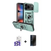MARSİLYAN™- iPhone 17 Pro Max Kılıf Ahenk Klasik - Siyah 3D Antistatik Hayalet Cam Ekran Koruyucu + Bilvis Titan Kamera Lens - NLGY