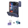 MARSİLYAN™- iPhone 17 Pro Max Kılıf Ahenk Klasik - Siyah 3D Antistatik Seramik Nano Ekran Koruyucu + Bilvis Titan Kamera Lens - GS