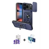 MARSİLYAN™- iPhone 17 Pro Max Kılıf Ahenk Klasik - Siyah 3D Antistatik Seramik Nano Ekran Koruyucu + Bilvis Titan Kamera Lens - TU