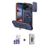 MARSİLYAN™- iPhone 17 Pro Max Kılıf Ahenk Klasik - Siyah Bilvis 3D Cam Ekran Koruyucu + Bilvis Titan Kamera Lens - NLGY