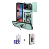 MARSİLYAN™- iPhone 17 Pro Max Kılıf Ahenk Klasik - Siyah Bilvis 3D Cam Ekran Koruyucu + Bilvis Titan Kamera Lens - NLGY