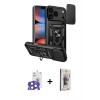 MARSİLYAN™- iPhone 17 Pro Max Kılıf Ahenk Klasik - Siyah Bilvis 3D Cam Ekran Koruyucu + Bilvis Titan Kamera Lens - NLGY