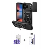 MARSİLYAN™- iPhone 17 Pro Max Kılıf Ahenk Klasik - Siyah Bilvis 3X AR Hayalet Cam Ekran Koruyucu + Bilvis Titan Kamera Lens - LT