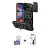 MARSİLYAN™- iPhone 17 Pro Max Kılıf Ahenk Klasik - Siyah Bilvis 3X AR Hayalet Cam Ekran Koruyucu + Bilvis Titan Kamera Lens - NLGY