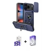 MARSİLYAN™- iPhone 17 Pro Max Kılıf Ahenk Klasik - Siyah Bilvis 5in1 3D Magic Cam Ekran Koruyucu + Bilvis Titan Kamera Lens - LT
