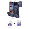 MARSİLYAN™- iPhone 17 Pro Max Kılıf Ahenk Klasik - Siyah Bilvis 5in1 5D Magic Hayalet Cam Ekran Koruyucu + Bilvis Titan Kamera Lens - TU