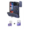 MARSİLYAN™- iPhone 17 Pro Max Kılıf Ahenk Klasik - Siyah Bilvis 5in1 5D Magic Hayalet Cam Ekran Koruyucu + Bilvis Titan Kamera Lens - NLGY