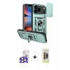 MARSİLYAN™- iPhone 17 Pro Max Kılıf Ahenk Klasik - Siyah Joko Magic 5D Hayalet Cam + Natural Grey Bilvis Titan Kamera Lens