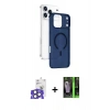 MARSİLYAN™- iPhone 17 Pro Max Kılıf Ahenk Minimal Serisi - Şeffaf 360 Full Body Arka Koruyucu + Bilvis Titan Kamera Lens - NLGY