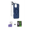 MARSİLYAN™- iPhone 17 Pro Max Kılıf Ahenk Minimal Serisi - Şeffaf 360 Full Body Arka Koruyucu + Bilvis Titan Kamera Lens - LT