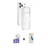 MARSİLYAN™- iPhone 17 Pro Max Kılıf Ahenk Minimal Serisi - Şeffaf Pasifik Cam Ekran Koruyucu + Bilvis Titan Kamera Lens - GS