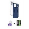 MARSİLYAN™- iPhone 17 Pro Max Kılıf Ahenk Minimal Serisi - Siyah 360 Mat Full Body Arka Koruyucu + Bilvis Titan Kamera Lens - TU