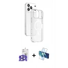 MARSİLYAN™- iPhone 17 Pro Max Kılıf Ahenk Minimal Serisi - Siyah 3D Antistatik Seramik Nano Ekran Koruyucu + Bilvis Titan Kamera Lens - LT