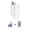 MARSİLYAN™- iPhone 17 Pro Max Kılıf Ahenk Minimal Serisi - Siyah Bilvis 3D Cam Ekran Koruyucu + Bilvis Titan Kamera Lens - NLGY