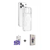 MARSİLYAN™- iPhone 17 Pro Max Kılıf Ahenk Minimal Serisi - Siyah Bilvis 3D Cam Ekran Koruyucu + Bilvis Titan Kamera Lens - LT