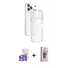 MARSİLYAN™- iPhone 17 Pro Max Kılıf Ahenk Minimal Serisi - Siyah Bilvis 3D Cam Ekran Koruyucu + Bilvis Titan Kamera Lens - TU