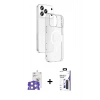 MARSİLYAN™- iPhone 17 Pro Max Kılıf Ahenk Minimal Serisi - Siyah Bilvis 3X AR Hayalet Cam Ekran Koruyucu + Bilvis Titan Kamera Lens - GS