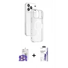 MARSİLYAN™- iPhone 17 Pro Max Kılıf Ahenk Minimal Serisi - Siyah Bilvis 3X AR HD Cam Ekran Koruyucu + Bilvis Titan Kamera Lens - TU