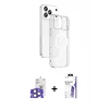 MARSİLYAN™- iPhone 17 Pro Max Kılıf Ahenk Minimal Serisi - Siyah Bilvis 3X AR HD Cam Ekran Koruyucu + Bilvis Titan Kamera Lens - NLGY