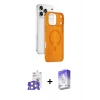 MARSİLYAN™- iPhone 17 Pro Max Kılıf Ahenk Minimal Serisi - Siyah Bilvis 5in1 3D Magic Cam Ekran Koruyucu + Gümüş Bilvis Titan Kamera Lens
