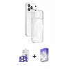 MARSİLYAN™- iPhone 17 Pro Max Kılıf Ahenk Minimal Serisi - Siyah Bilvis 5in1 3D Magic Cam Ekran Koruyucu + Bilvis Titan Kamera Lens - NLGY