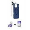 MARSİLYAN™- iPhone 17 Pro Max Kılıf Ahenk Minimal Serisi - Siyah Bilvis 5in1 3D Magic Cam Ekran Koruyucu + Bilvis Titan Kamera Lens - NLGY