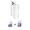 MARSİLYAN™- iPhone 17 Pro Max Kılıf Ahenk Minimal Serisi - Siyah Bilvis 5in1 5D Magic Hayalet Cam Ekran Koruyucu + Bilvis Titan Kamera Lens - LT