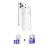 MARSİLYAN™- iPhone 17 Pro Max Kılıf Ahenk Minimal Serisi - Siyah Bilvis 5in1 5D Magic Hayalet Cam Ekran Koruyucu + Bilvis Titan Kamera Lens - GS
