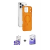 MARSİLYAN™- iPhone 17 Pro Max Kılıf Ahenk Minimal Serisi - Siyah Bilvis 5in1 5D Magic Hayalet Cam Ekran Koruyucu + Bilvis Titan Kamera Lens - GS
