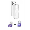 MARSİLYAN™- iPhone 17 Pro Max Kılıf Ahenk Minimal Serisi - Siyah Bilvis 5in1 5D Magic Hayalet Cam Ekran Koruyucu + Bilvis Titan Kamera Lens - TU