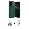 MARSİLYAN™- iPhone 17 Pro Max Kılıf Ahenk Serisi - Şeffaf Pasifik Cam Ekran Koruyucu + Bilvis Titan Kamera Lens - TU