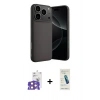 MARSİLYAN™- iPhone 17 Pro Max Kılıf Ahenk Serisi - Şeffaf Pasifik Cam Ekran Koruyucu + Bilvis Titan Kamera Lens - TU