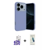 MARSİLYAN™- iPhone 17 Pro Max Kılıf Ahenk Serisi - Şeffaf Pasifik Cam Ekran Koruyucu + Bilvis Titan Kamera Lens - GS